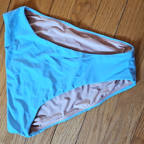 J Crew Blue Bikini Bottom, Brand New With Tags & Liner, Sz S - Picture 1 of 5